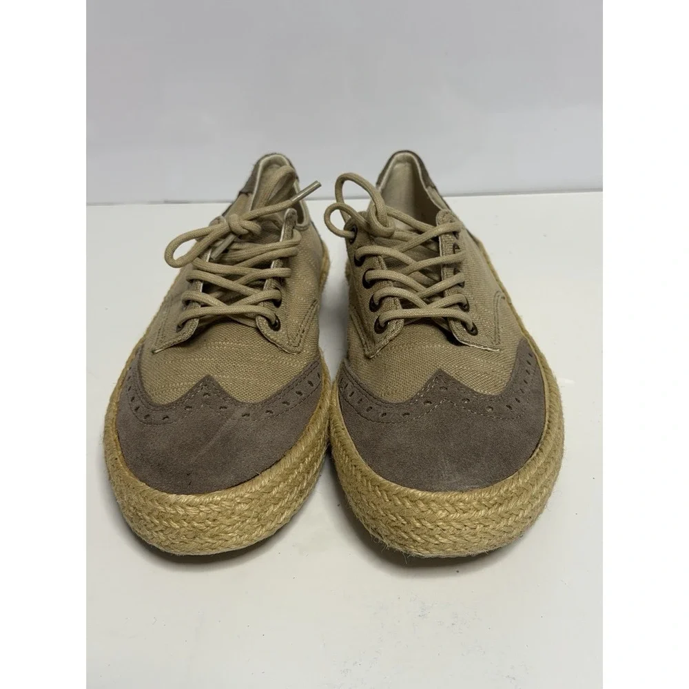 Penguin Espy Men Tan Flat Espadrille Shoe Size 8. C-2